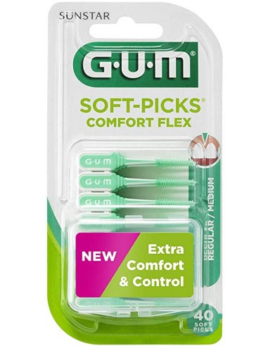 Gum Soft Pick Comfort Flex Scovolino Interdentale 40 Pezzi