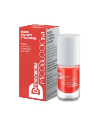 Dermovitamina Micoblock 3 In 1 Smalto Idratante E Traspirante Arancio Brillante 5 Ml