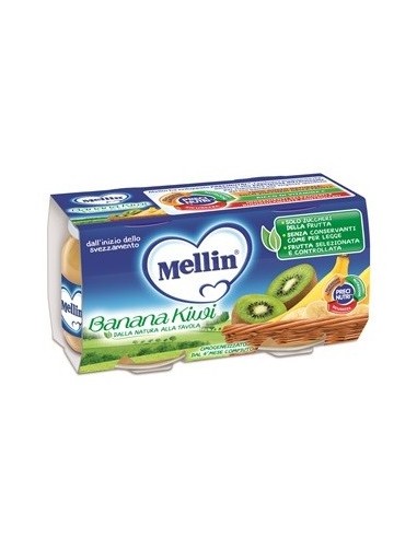 Mellin Omogeneizzato Banana Kiwi 100 G 2 Pezzi