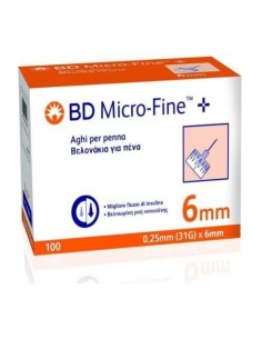 Ago Per Penna Da Insulina Bd Microfine Gauge 31 6mm 100 Pezzi