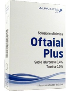 Soluzione Oftalmica Oftaial Plus Acido Ialuronico 0,4% E Taurina 15 Flaconcini Richiudibili Da 0,6 Ml