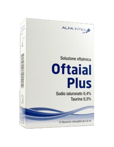 Soluzione Oftalmica Oftaial Plus Acido Ialuronico 0,4% E Taurina 15 Flaconcini Richiudibili Da 0,6 Ml