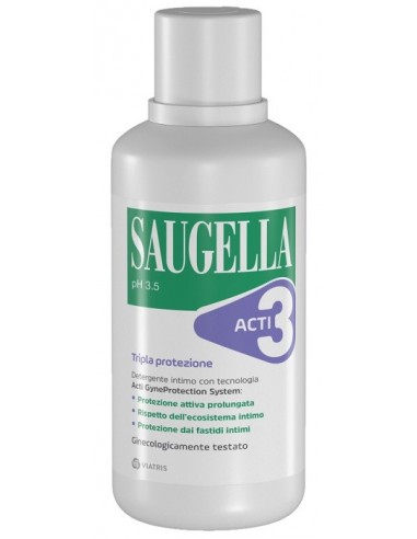 Saugella Acti3 Tripla Protezione Detergente Intimo 500 Ml