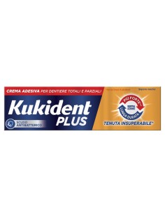 Kukident Plus Doppia Azione Crema Adesiva Dentiere 40 G