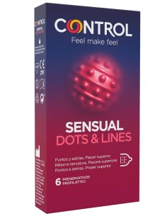 Control Sensual Dots&lines 6 Pezzi