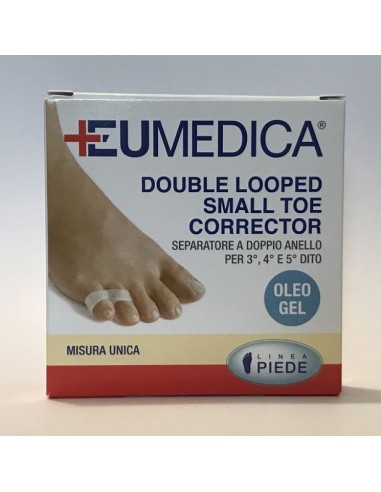 Separatore A Doppio Anello Double Looped Small Toe Correctorper Terzo Quarto E Quinto Dito Misura Unica