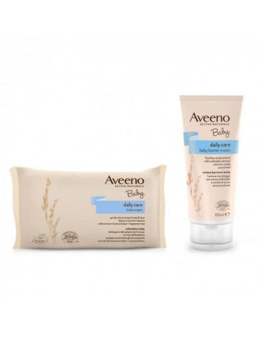 Aveeno Baby Barrier 100 Ml + Baby Wipes Promo