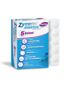 Zymerex Digestivo Forte 5 Azioni 20 Compresse Masticabili