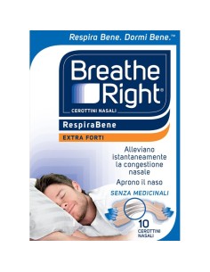Cerotti Nasali Breath Right Extra Forte 10 Pezzi