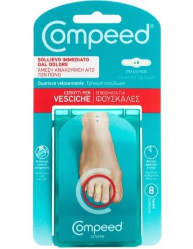 Compeed Cerotti Per Vesciche Dita Piedi 8 Pezzi Carton