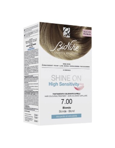 Shine On High Sensitivity Plus Biondo 7,00 Rivelatore In Crema 75 Ml + Crema Colorante 50 Ml