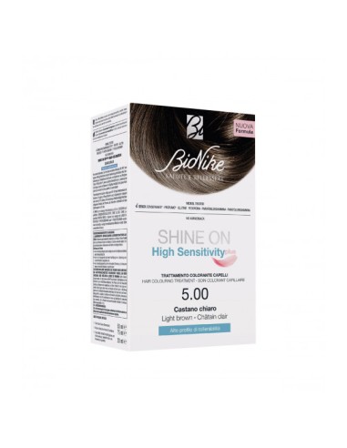 Shine On High Sensitivity Plus Castano Chiaro 5,00 Rivelatore In Crema 75 Ml + Crema Colorante 50 Ml