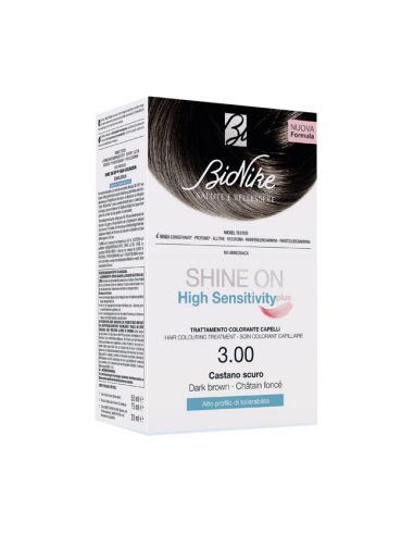 Shine On High Sensitivity Plus Castano Scuro 3,00 Rivelatorein Crema 75 Ml + Crema Colorante 50 Ml