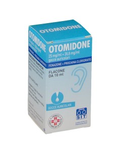 Otomidone*gocce Auricolari 10 Ml 25 Mg/ml + 28,8 Mg/ml