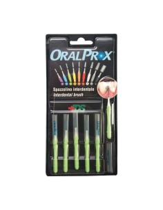 Oralprox Blister Da 6 Spazzolini Interdentali Misura 2 Colore Verde