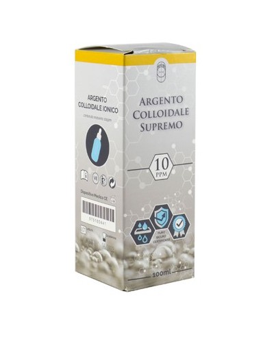 Argento Colloidale Supremo 10ppm Certificato Con Contagocce100 Ml