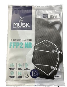 Musk Mascherina Ffp2 Musk021 Black 10 Pezzi