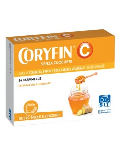 Coryfin C Senza Zucchero Miele Zenzero 24 Caramelle