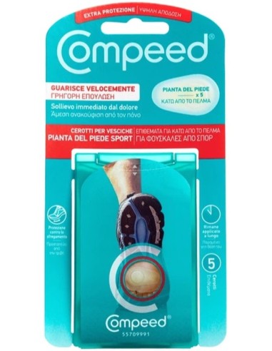 Compeed Cerotti Per Vesciche Pianta Piede Sport 5 Pezzi