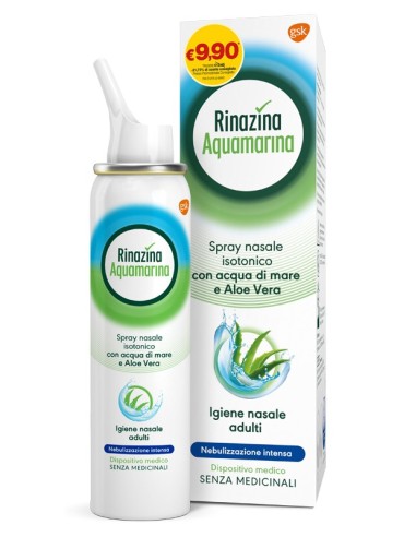 Soluzione Isotonica Rinazina Aquamarina Aloe Intensa Promo 100 Ml