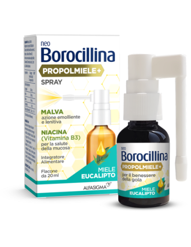 Neoborocillina Propolmiele+ Spray Miele Eucalipto 20 Ml