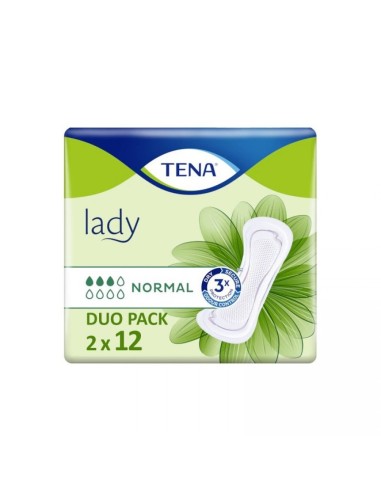 Assorbente Incontinenza Leggera Tena Lady Normal Duo Pack 2x12 Pezzi