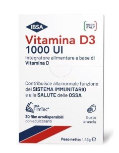 Vitamina D3 Ibsa 1000ui 30 Film Orodispersibili