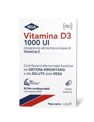 Vitamina D3 Ibsa 1000ui 30 Film Orodispersibili