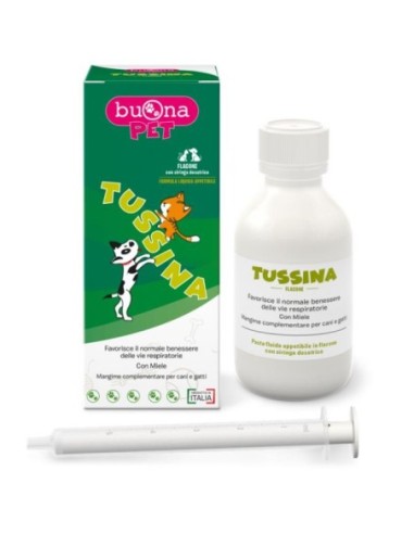 Tussina Flacone Mangime Complementare Cani Gatti Con Siringadosatrice Forma Liquida 100 G Buonapet