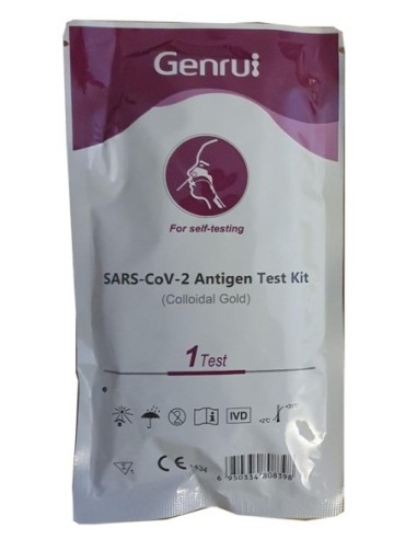 Test Antigenico Rapido Covid-19 Genrui Autodiagnostico Determinazione Qualitativa Antigeni Sars-cov-2 In Tamponi Nasalimediante