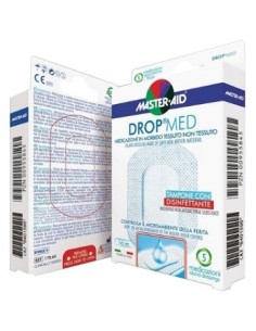 Medicazione Compressa Autoadesiva Dermoattiva Ipoallergenicaaerata Master-aid Drop Med 10,5x15 5 Pezzi