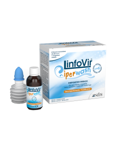 Linfovir Iperwash Soluzione Salina Ipertonica Tamponata 8 Flaconi Da 60 Ml + 1 Erogatore Nasale