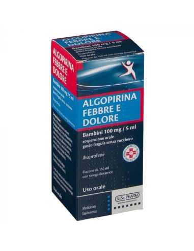 Algopirina Febbre E Dolore*orale Sosp 150 Ml 100 Mg/5 Ml Gusto Fragola Senza Zucchero