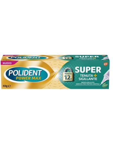 Polident Super Tenuta+sigillante Menta Delicata Adesivo Protesi Dentale 40 G