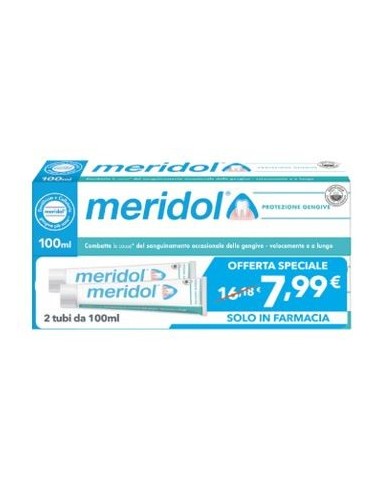 Meridol Dentifricio Protezione Gengive 2 Pezzi Da 100 Ml