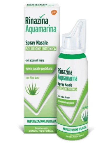 Rinazina Aquamarina Family Spray Nasale Isotonico Delicato 100 Ml