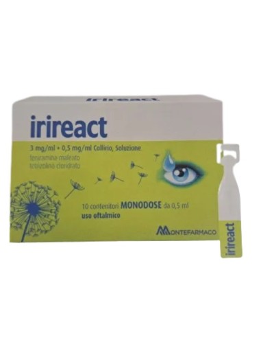 Irireact*10 Monod Collirio 0,50 Ml 3 Mg/ml + 0,5 Mg/ml