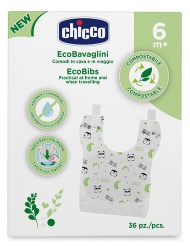 Chicco Bavaglini Monouso Compostabili 36 Pezzi