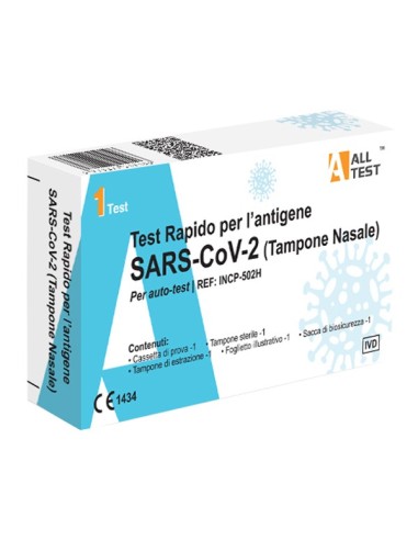 Test Antigenico Rapido Covid-19 Alltest Autodiagnostico Determinazione Qualitativa Antigeni Sars-cov-2 In Tamponi Nasalimediante