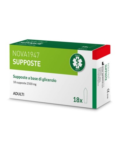Nova1947 Glicerolo 2500mg Supposte Adulti 18 Pezzi