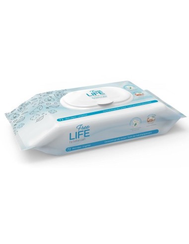 Salviettine Umidificate Freelife Bebecash Wet Wipes Sensitive 72 Pezzi