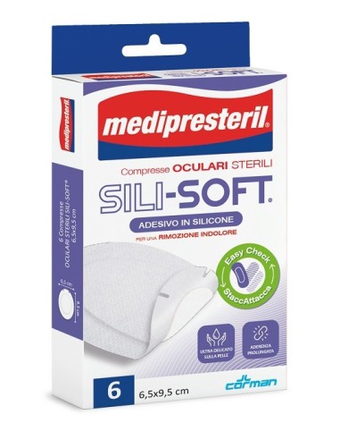 Medipresteril Compressa Oculare Adesive White Silicon 6 Pezzi