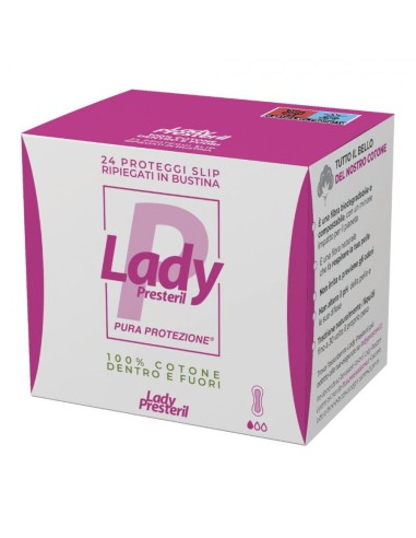 Lady Presteril Proteggi Slip Ripiegati Biodegradabili 24 Pezzi