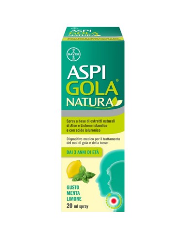 Aspi Gola Natura Spray Menta/limone 20 Ml