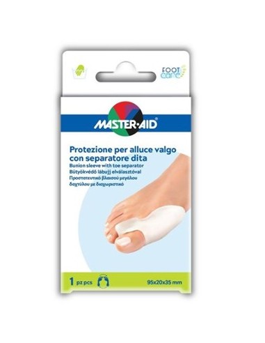 Protezione Master-aid Footcare Per Alluce Valgo Con Separatore Dita Integrato 1 Pezzo D9