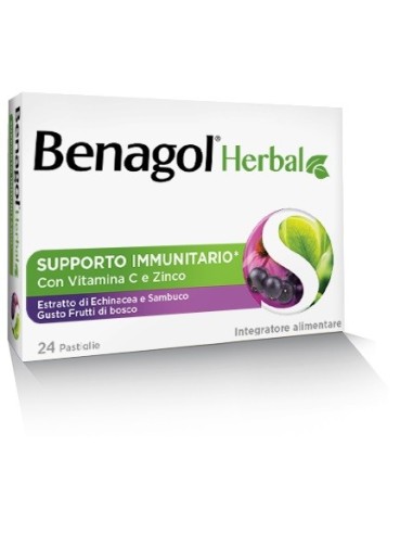 Benagol Herbal Frutti Di Bosco 24 Pastiglie