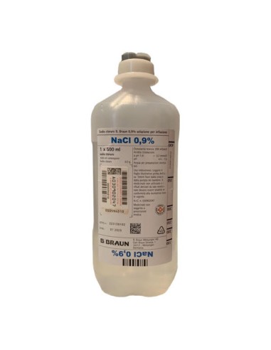 Sodio Cloruro (b.braun)*1 Flacone Ev 500 Ml 0,9% Flacone Pe