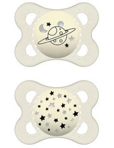 Mam Night Succhietto 2-6 Mesi Silicone Doppio Neutro