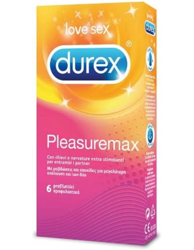 Profilattico Durex Pleasuremax Easyon 6 Pezzi