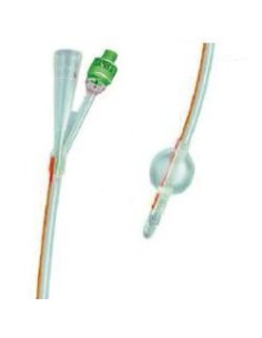 Catetere Foley In Silicone Trasparente A 2 Vie Con Palloncino 5-10ml Diametro Ch16 5,33mm Lunghezza 40cm